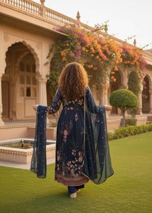 Chinnon Anarkali Gown Three piece suit set