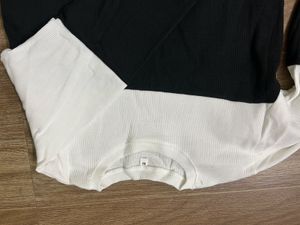 Black &amp; White Long Sleeve Tee