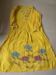 Yellow Embroidered Kurta Set
