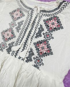 White Short Kurti