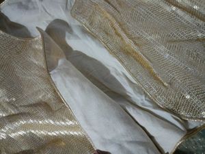Full Od Gold Sequence Work Inner Wear Jacket