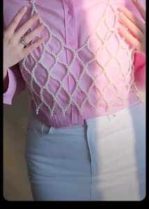 Pearl Body Chain Top
