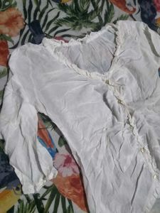 Elegant White Button-Down Top