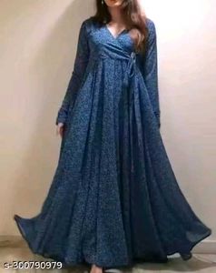 Elegant Blue Ethnic Gown