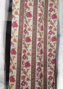 Rose Floral Printed 9 Feet 3 Curtains