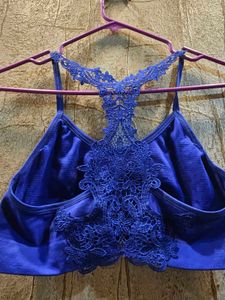 💙 Chic Blue Lace Back Bralette 💙
