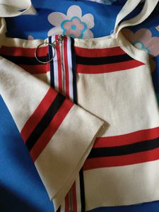 Striped Zip-Front Tank