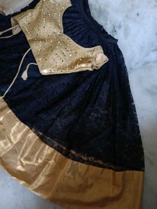 Elegant Black and Gold Lehenga Choli