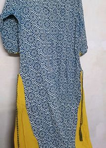 Stylish Blue &amp; Yellow Kurti