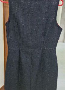 Latin Quaters Black Dress with Cutout Shoulders