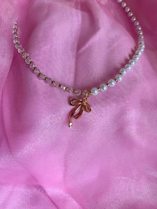 Pearl Bow Necklace