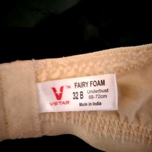 V-star Cream  Bra, Size - 32 B