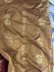 Vacating! Silk Saree : Maroon Pallu And Brown