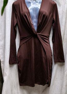 30318. Brown Mini Dress