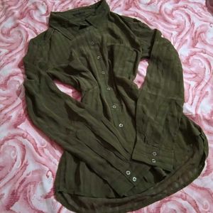 Sheer Olive Shirt