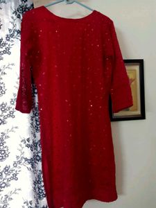 Women&#39;s Red Short Kurti