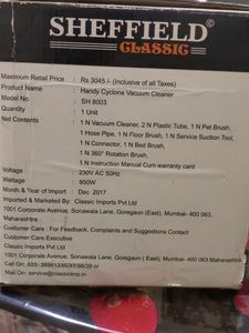 800 Watt Handy Vaccum Cleaner With 6attachment