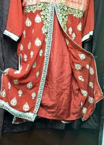 kurti with koti Pakistani Zari work