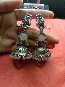 Peacock Jhumka Earrings