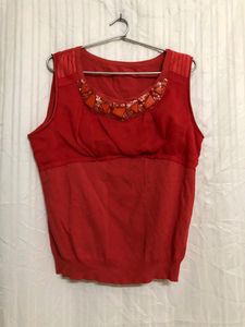 Joinus Red Sleevless Top