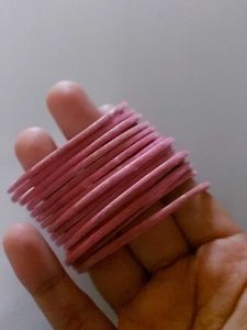 Pink Glossy Bangle Set