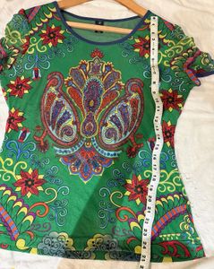 Beautiful Boho Floral Print EmbellishmedTop