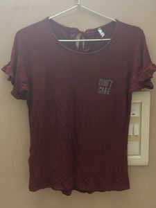 Maroon Casual Top