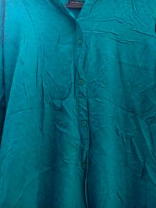 Teal Button-Down Top