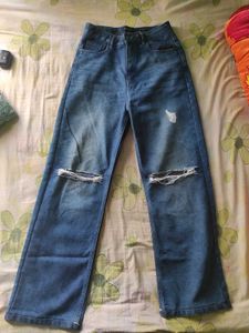 tokyo talkies Ripped Wide Leg Jeans