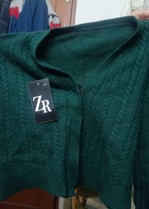 Green Knit Cardigan