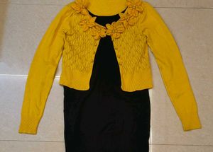 Floral Yellow Cardigan