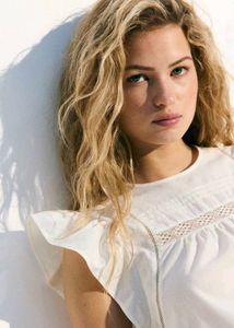 Brand new H&amp;M white Ruffled Sleeveless Top