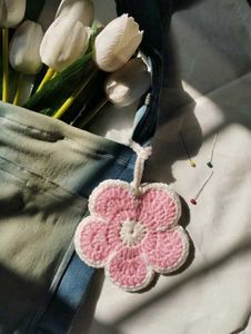 Crochet Flower Keychain
