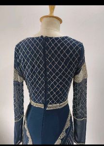 Maya navy beaded mini dress