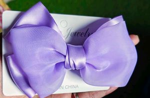 Cute Purple Bow Hair Clip