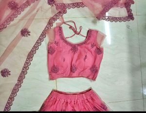 Beautiful Onion Pink Heavy Work Lehenga