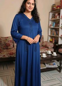 Elegant Blue Ethnic Fabric