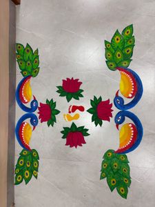 Peacock Rangoli Patche Combo Of 2