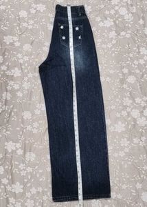 Floral Embroidered Wide Leg Jeans