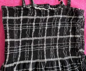 Black White Stylish Peplum Top