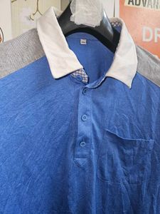 Blue &amp; Gray Polo Shirt