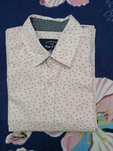 Light Pink Full Sleeves Boys Shirt