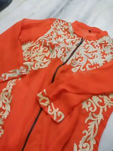 Georgett Kurti With Inner N Beautiful Embroidery
