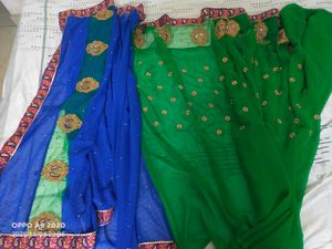 Elegant Saree with stitched blause