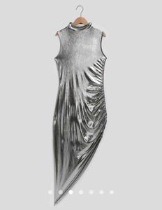 Metallic Ruched Bodycon Dress