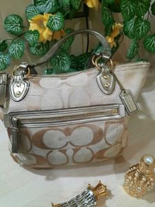 Coach Signature Print Handbag