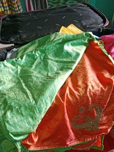 Parrot Green 💚 Saree