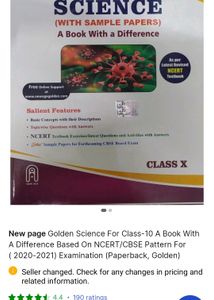 Class 10 - Golden Science Guide (With SamplePaper)