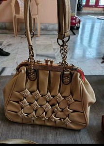 Vintage Gold Beaded Handbag