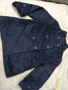 Elegant Navy Blue🇲🇾 Cropped Coat